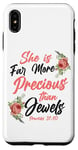 iPhone XS Max Christian Bible Verse Quote Rose Flower Proverbs 31:10 Case