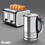 Dualit Architect 1.5L Kettle and 4 Slot Toaster Bundle Set Midnight Grey Brushed