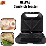 Geepas Toastie Maker 750W 2-Slice  Non-Stick Sandwich Toaster Machine