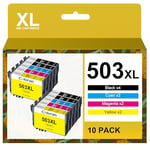 Coloran 503XL 503 Cartouches d'encre Compatible pour Epson 503 XL pour Epson Expression Home XP-5200 XP-5205 Workforce WF-2960DWF WF-2965DWF (10 Pack)