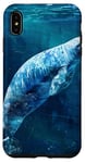 Coque pour iPhone XS Max Save The Manatee Crystal River FL Bleu abstrait rayé