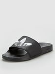 adidas Originals Unisex Adilette Lite Sliders - Black, Black, Size 7, Men