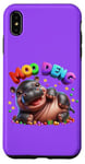 Coque pour iPhone XS Max Adorable bébé hippopotame Moo Deng Merry Christmas Cheer