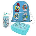 NERTHUS FIH 1073 Set Sac à dos + Bouteille Tritan + Lunchbox Schtroumpfs