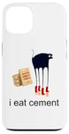 Coque pour iPhone 13 I Eat Cement Maudit Chat Drôle Curly Specific Meme