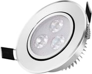 IUHUA Encastré Downlight Lights Plafonnier LED 7W 82Ra 600lm, Non dimmable, éclairage encastré LED Retrofit IC évalué - Emplacement Humide (Couleur: Blanc Froid (6000K))