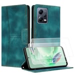 Yihaoyard Étui pour Xiaomi Redmi Note 12 Pro 5G, Premium PU Leather Case with Magnetic Closure, Flip Case, Wallet Protector with Card and Cash Clip (Vert)