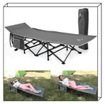 Camp Bed for Adults, 27" Extra Wide Heavy Duty Folding Camping Bed for Travel