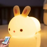 Veilleuse Enfant,Veilleuse Bébé Fille Lapin Miffy,Veilleuse Led Rechargeable usb Electrique Portable,Lampe de Chevet Nuit Multicolore,Cadeau