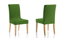 Martina Home Emilia Lot de 2 Housses de Chaise en Tissu Vert avec 2 dossiers