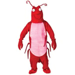 Adults Red Larry The Lobster Fancy Dress Up Party Charity Animal Mascot Costume