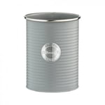 Rayware Typhoon Living Utensil Storage Pot Grey 15x11cm Pebble Range 1.4L Steel