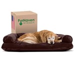 FurHaven Coussin matelassé en Fibre pour Chien Café Jumbo Taille XL