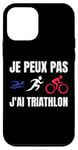 Coque pour iPhone 12 mini Je Peux Pas J'ai Triathlon sport triathlon Fan francophone