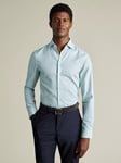 Charles Tyrwhitt Non-Iron Stretch Texture Slim Fit Shirt, Teal Green