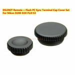 DSLRKIT Remote + Flash PC Sync Terminal Cap Cover Set For Nikon D200 D2X FUJI S3