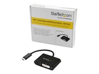 Startech.Com Usb C To Dvi Adapter With Power Delivery, 1080P Usb Type-C To Dvi-D Single Link Video Display Converter With Charging, 60W Pd Pass-Through, Thunderbolt 3 Compatible, Black - Usb-C Display Adapter (Cdp2dviucp) - Extern Videoadapter - Par