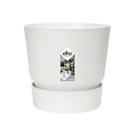 Pot De Fleurs Rond Elho Greenville, Blanc, 20 Cm - Marque Elho - Matière Plastique