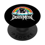 Death Metal Cat Rainbow Bracelet en métal lourd pour enfants PopSockets PopGrip Interchangeable