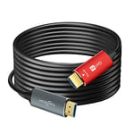 Twozoh Câble Fibre Optique HDMI 20M, Câble HDMI Fibre Optical 4K Supporte 3D/4K@60Hz /18Gbps