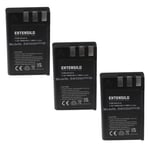 EXTENSILO 3x Batteries compatible avec Nikon D40x DSLR, D40 SLR, D3000, D60 DSLR, D5000 appareil photo (1000mAh, 7,4V, Li-ion)