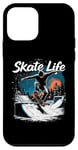 Coque pour iPhone 12 mini Skate Life Skateboard Skater Skateboard Inscription