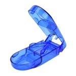 Pill Cutter Box Splitter Stainless Steel Blade Blue