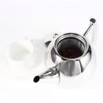 Stainless Steel Teapot,Durable Stainless Steel Teapot Coffee Pot Kettle with Filter Large Capacity 1L / 1.5L(Optional)(1L)