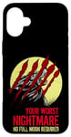 iPhone 16 Plus Bloody Scratches Nightmare Full Moon Howling Wolf Werewolf Case