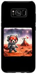 Coque pour Galaxy S8+ Red Panda Astronaute Exploring Planet. Alien Rock Space