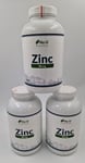 3 X ZINC Tablets High Strength 40mg not capsules 365 Tablets - Bbe 11/24