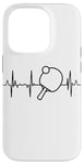 Coque pour iPhone 14 Pro Ping Pong Tennis de table Heartbeat Heartline