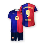 Fc Barcelona Kit Fc Barcelona 24/25 9 Lewanddowski Junior T-shirt Med Korta ärmar Till Hemmet  10 Years