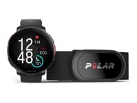 Polar Vantage V3 - Aluminum - Sportsur Med Bånd - Silikon - Display 1.39" - 32 Gb - Bluetooth - 57 G - Nattsvart - Med Polar H10 Heart Rate Sensor