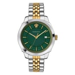 Versace Men's Watch Icon Classic Green Two-Tone Bracelet VEV901623