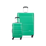 United Colors of Benetton Now Hardside Luggage with Spinner Wheels, Green, Carry-On 19 Inch, Now! Hardside Luggage with Spinner Wheels