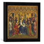 Kunst für Alle 'Tableau Image encadrée de Stefan Lochner autel de la Ville de Cologne Cartouche. Moyen : Adoration des Rois, d'art dans Le Cadre de Main de qualité Photos, 30 x 30 cm, Noir Mat