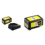 Kärcher 18 V Set Battery Power 18/50, Batterie 18 V/5 Ah et Chargeur Rapide, Batterie Lithium-Ion, Temps de Charge : 100% en moins de 2h30, pour tous les Outils de la Plateforme & Kärcher