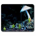 Computer Mouse Mat - Funny Alien World Mushroom Office Gift #3911