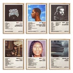 ManRule Drake Poster Set of 6 Album Cover Posters 8 by 12 inch Music Posters for Room Aesthetic Canvas Wall Art for Teens Room Decor UNFRAMED (Drake)