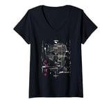 Womens Squid Game Front Man Mask Art Light Print V-Neck T-Shirt