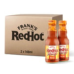 Frank's RedHot Buffalo Wings Sauce 148 ML, Pack of 2, Hot Chilli Sauce, Irresistible Taste, Vegan & Non-Vegan Cuisine, Perfect for Chicken Wings, Burritos, and Fajitas