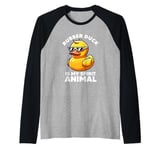 Rubber Duck Is My Spirit Animal I Love Duck Lover Funny Duck Raglan Baseball Tee