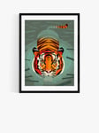 EAST END PRINTS Dieter Braun 'Swimming Tiger' Framed Print