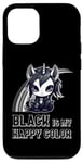 iPhone 12/12 Pro Black Is My Happy Color Goth Girl Emo Gothic Unicorn Case