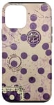 Coque pour iPhone 12 mini Essentiels de bibliothèque à pois bohèmes violets