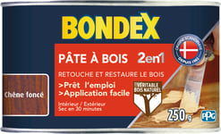 Bondex Pâte à bois 2 en 1 - Chêne foncé 250 g