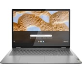 LENOVO IdeaPad Flex 3 15.6" 2 in 1 Chromebook - Intel®Pentium Silver, 128 GB SSD, Arctic Grey, Silver/Grey