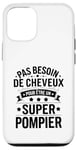 Coque pour iPhone 12/12 Pro Super Pompier Humour Cadeau Pompier Homme Chauve Pompier