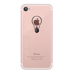 Coque Silicone IPHONE SE 2020 Ampoule Transparente Fun APPLE Lumiere Idee Pomme Protection Gel Souple - Neuf